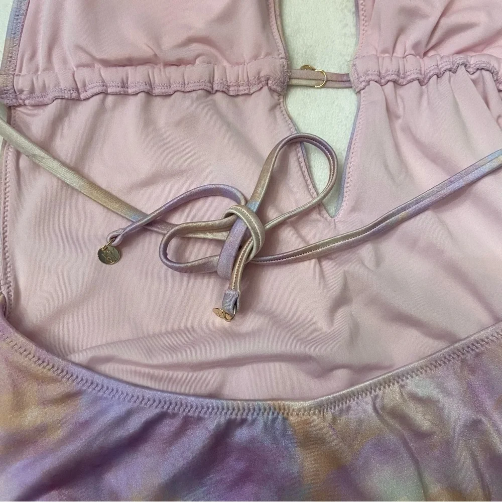 New! Victoria's Secret purple tie dye One Piece Swimsuit 3833
